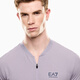 EMPORIO ARMANI/Armani official flagship [Father's Day gift] EA7/New men's half-zipper Polo shirt 25 summer [Half Zipper] Lavender Gray-UA092 3XL (Recommended: 190-210Jin [Jin equals 0.5 kg])