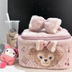 Shirley Rose Cosmetic Bag Large Capacity Portable Travel Bag Plush Cute Handbag High-Looking Furry Storage Bag Pink