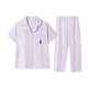 Fenton Pajamas for Women 100% Cotton 2025 Casual Breathable Homewear Set Can Be Weared Thin New Style Light Purple - Women's 2XL