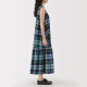 Vestido de falda para mujer Muji Women's Madras revisado para mujeres 25 Summer Nuevo BC2NMA5S Green Mided M (160/84a)