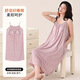 Bunte Edelsteine ​​koreanische Version Einfacher modaler Farbe Baumwolle Hosenträger Nachthemd Sommer lange Heimkleidung 160 (m) One Size 11304