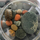 Runhuanian turtle basking platform stone climbing platform flat pebble turtle tank floating island basking stone fish tank 2 pieces 7-9cm