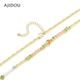 AJIDOU Ajidou Necklace Birthday Gift for Women Elegant Retro Pato Stone Necklace for Girlfriend and Wife Yellow Green