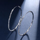 Qianshu (QIANSHU) pt950 platinum large earrings for women, platinum large hoop earrings, turned twist earrings, exaggerated personality earrings, diameter about 2cm, weight about 2.5-2.7g