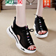 CARTELO Sandals for women in summer 2025 new fish mouth white shoes flat sole sports soft sole women beach thick sole shoes women's shoes 101 white 36