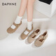 DAPHNE达芙妮博肯鞋女2025夏季新款大头穆勒休闲鞋皮带扣丑萌全包勃肯鞋 灰色 35