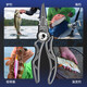 GOMEXUS Stainless Steel Lure Pliers Feather Bone Multi-Function Line Trimmer Split Ring Heavy New Product 17.75 Inch