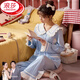 Langsha 2025 Neue Pyjamas für Frauen im Frühling und Herbst-Langarmhose können außerhalb von Heimkleidung mit großer Größe JM3527 2xL getragen werden [130-150jin [Jin ist gleich 0,5 kg]]