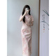 Spring Man Pink 2025 All-inclusive Cheongsam Women's New Chinese Style Young Style Engagement High-end Atmosphere Upgrade Slim Pink S