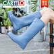 卡帝乐鳄鱼（CARTELO）外穿雨鞋女特高筒夏季时尚雨靴女士成人长筒水鞋防滑胶鞋马丁水靴 689黑色-单鞋(标准码)胖小腿有肉 36