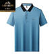 
Classic car high-end ice silk short-sleeved T-shirt men's summer thin business casual loose dad's lapel free ironing shirt 1365 models red XL 52
