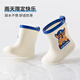 Pig dad children's rain boots boys anti-slip waterproof wear-resistant girl three-dimensional baby toddler cartoon wool team rain boots yellow 15