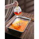 Xmsj verdickte Edelstahl Kung Fu Tee Tablett Haushalt rechteckiger Abfluss Paletten Wasser undichte Wasserverbindungsschale Filter Wasserspeicher Japanische Wasserspeicherung Tee Tablett 3527 6 cm