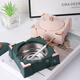 Xibotu creative windproof ashtray with cover, personalized trend, anti-flying dust, home living room office Nordic ashtray, Nordic green