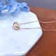 Shengbei 18k rose gold platinum fashion simple and versatile women's acacia pea chain necklace pendant 18K rose gold 2.07g 45cm