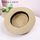 CHANEELR / KARITH top hat sunscreen straw hat women summer flat top versatile elegant pearl straw hat birthday niche gift for girlfriend wife beige
