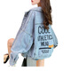 Veste en jean fhhuabd pour les femmes célébrités Internet à la mode courte et polyvalente du printemps et de l'automne Nouvelle veste denim pour les femmes top 9926 # modèle d'image [bleu] s [suggéré 80--100jin [Jin est égal à 0,5 kg]]]