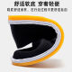 [Sombra de tendón de toro súper suave] Los mismos viejos zapatos de tela de Beijing para hombres y mujeres, los zapatos individuales resistentes al desgaste antideslizante, zapatos de tela informales de un pie, tela negra, amarillo, una sola capa de sola sola sola sola, 42 (260 mm) Zapatos de suela amarillo