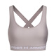 安德玛（UNDERARMOUR）女子UA Crossback运动内衣—中强度1361034 黎明灰粉009 M