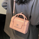 CALCULAT/KEEN silver bag women's 2025 new popular super hot red handbag high-quality texture one-shoulder crossbody small square bag birthday Valentine's Day gift to wife and mother white_