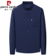 Pierre Cardin Spring et automne à manches longues Men 2025 Nouvelle entreprise décontractée Real Pocket Dad Shirt Men 833-Khaki M 165 Suggestion 120 Jin [Jin est égal à 0,5 kg]