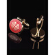 Happy Krawatte Clip Manschette Link Männer Hochzeit Festives Manschuhe Hemd Nagel Bräutigam Anzug Knopf Männer Krawatte Clip Box (runde) Festliche Hochzeit festlichen Manschettenlink Gold