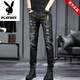 Playboy Brandneue Sommer Dünne Jeans Herren Stretch Slim gerade Beinhosen kleine Füße Lange Hosen Casual Trendy Vielseitig vielseitig 9848 Gray 9848 Black 28