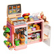 Yunya Children's House Playing Toys Simuled Water Salida Máquina de café Tienda de conveniencia Cash Registro de supermercados Registro de cumpleaños para niños y niñas Regalo de cumpleaños [rosa de pantalla táctil de alta gama] Café de café Registro de efectivo [Playing/Touch Screen Voice/Pressing Water Salida]