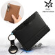 VANLEMN Danish Business Passport Bag Travel Multifunctional Passport Clip Card Bag Blue