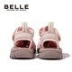 Belle Children's Shoes Girls Sandals 2025 Summer New Children's Beach Shoes Boys Outdoor Breathable Sports Shoes Baotou Shoes Khaki 28 Foot Length 17.2-17.7cm