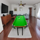 He Yangyu five-point billiard table home home training table mid-low stick out and hold eight snooker in the hand behind the stick 210cm five-hole trouser hem elastic width 0.62 meters including discount