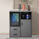 
Tea bar machine with disinfection cabinet for household living room solid wood smart light luxury integrated cabinet 2024 new fully automatic water dispenser 9902 European style ice warm