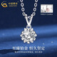 CHINA GOLD PT950 Platinum Snowflake Pendant Women's Fashion Platinum Necklace Valentine's Day Birthday Gift for Girlfriend and Wife Platinum Snowflake Pendant About 1.1g White - Free Silver Chain