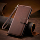 Shiqifan is suitable for Samsung A05 mobile phone case, clamshell protective cover, wallet type card holder, anti-fall, wear-resistant, front and rear all-inclusive leather case, brown + same style leather cord, Samsung A05