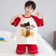 
LangSha (LangSha) Children's Nezha Pajamas Boys Small Medium Large Children Summer Short Sleeve Thin Cotton Home Suit Boys Student Cartoon Set LT694 160 Recommended 150-160CM/80-95Jin [Jin equals 0.5 kg]