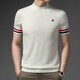 Brooks Brothers official flag square summer high-end worsted woolen sweater half-sleeved men's short-sleeved sweater autumn store Military green 9711 XL 175