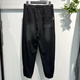 
FR.YH.ZH Manverdini 2025 Spring 16820 Fashion Trendy Men Fashion Fashion Washing Cotton Sports Knitted Leisure Pants Black XL
