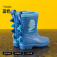 Betas Betas Botas de lluvia para niños para hombres y mujeres Ligeros y no deslizantes Nuevo impermeable y transpirable Media Tubo Dinosaurio Botas de lluvia integradas Azul 27 Longitud del pie recomendado 15.5 cm