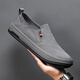 XIANGYUANGE canvas shoes men's summer 2025 new men's one-foot shoes old Beijing cloth shoes casual soft sole work men's shoes gray 42 (260mm)