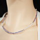 Yadige Yili S925 sterling silver natural aurora pearl tanzanite necklace multi-circle bracelet elegant and fashionable clavicle chain Yili tanzanite necklace 40cm
