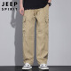 JEEP SPIRIT吉普工装裤男士裤子男春夏季休闲裤男多口袋男裤 卡其色 2XL