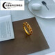 Alliance Gold Ring Small Sugar Cube Citrine Row Ring Pure Gold 999 Gold Jewelry Fashion Ancient Method Gold Price Small Sugar Cube Citrine Row Ring No. 18 (labor cost 768 4.62g