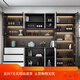 Muxituo sideboard light luxury modern simple living room storage cabinet cupboard kitchen storage cabinet wine cabinet household tea style 15280*40*220+ induction light