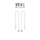 Ming brand jewelry platinum Pt950 platinum simple beads earrings ear wire gift for women BFH0093 platinum earrings about 1.27 grams