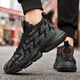 Changxiang Huili Chaussures masculines en été Nouvelles chaussures en maille mince respirante Versatiles Casual Dad Shoes Outdoor Sports Sports Chaussures Trendy pour hommes RF-AA9909 Black Grey 40