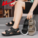 Huili Men's Shoes Summer Sandalias Nuevas zapatos de playa versátiles versátiles para hombres Hombres 1387 Negro 40