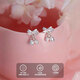 Qi Xiaomi S999 pure silver lily of the valley flower earrings women's bow earrings 2025 new light luxury earrings temperament high-end earrings 999 silver lily of the valley flower spiral pair