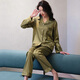 Victoria's Style Pyjama für Frauen im Frühling und Herbst Sommer Sexy Ice Seide Dünne Langarm Französisch Pure Wunsch, reine weiße Hauskleidung zu tragen 6623 Weiß One Size M M.
