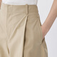 
JNBY [Same Model in Shopping Mall] 25 summer new casual pants for women wide-leg cropped pants 5P5E11980 273/paper khaki M