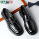 CARTELO crocodile (CARTELO) first layer cowhide shoes men's shoes 2025 new casual leather shoes workplace business men's loafers K046 black 40